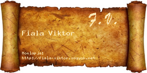 Fiala Viktor névjegykártya