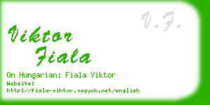 viktor fiala business card